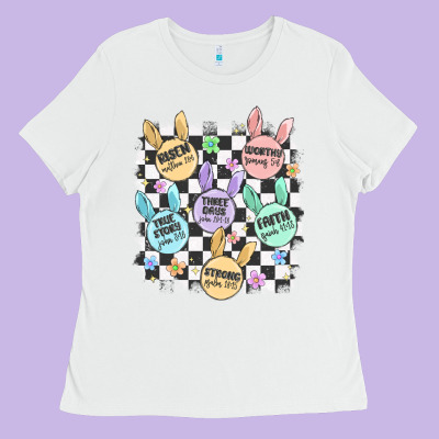 Easter Bunny Candy Ladies Tee Designed By Maliassmallbusiness