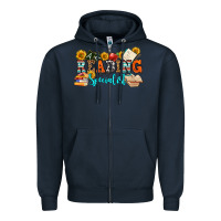 Navy reading specialist olivia Zipper Hoodie - OliviaCreatesArt