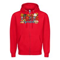 Red reading specialist olivia Zipper Hoodie - OliviaCreatesArt
