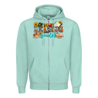 Seafoam reading specialist olivia Zipper Hoodie - OliviaCreatesArt