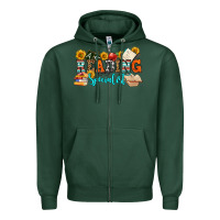 Sports Green reading specialist olivia Zipper Hoodie - OliviaCreatesArt