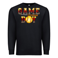 Black game day softball Premium Sweatshirt - FaDigitalArtStudio