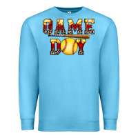 Ocean Blue game day softball Premium Sweatshirt - FaDigitalArtStudio