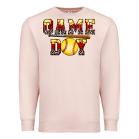 Pale Pink game day softball Premium Sweatshirt - FaDigitalArtStudio