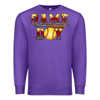 Purple game day softball Premium Sweatshirt - FaDigitalArtStudio