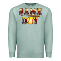 Seafoam game day softball Premium Sweatshirt - FaDigitalArtStudio