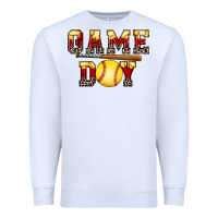 White game day softball Premium Sweatshirt - FaDigitalArtStudio