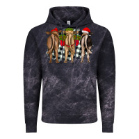 Cloud Black christmas heifers back view Vintage Hoodie - RanaPortraitStore