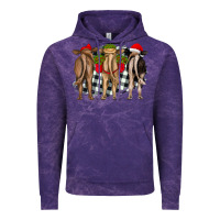 Cloud Purple christmas heifers back view Vintage Hoodie - RanaPortraitStore