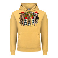 Christmas Heifers Back View Vintage Hoodie | Teevron