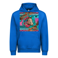 Cobalt floral horse Urban Hoodie - LillyAllenDesigns
