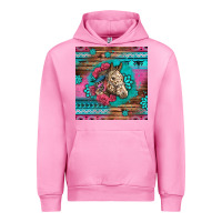 Fuchsia Pink floral horse Urban Hoodie - LillyAllenDesigns