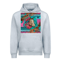 Heather Grey floral horse Urban Hoodie - LillyAllenDesigns