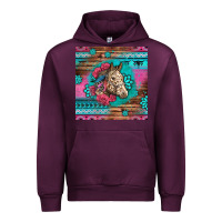 Mauve Wine floral horse Urban Hoodie - LillyAllenDesigns