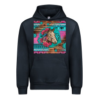 Navy floral horse Urban Hoodie - LillyAllenDesigns