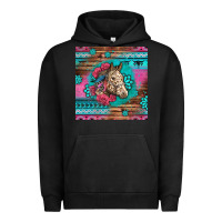 Pigment Black floral horse Urban Hoodie - LillyAllenDesigns