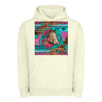 Pigment Pistachio floral horse Urban Hoodie - LillyAllenDesigns