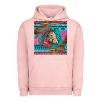 Pigment Salmon floral horse Urban Hoodie - LillyAllenDesigns