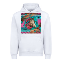 White floral horse Urban Hoodie - LillyAllenDesigns
