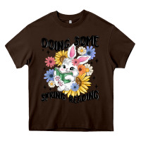 Chocolate Brown doing some spring reading Heavy Core Tee - MaliasSmallBusiness