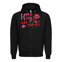 Black hey sugar with lips and candies olivia Zipper Hoodie - OliviaCreatesArt