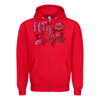 Red hey sugar with lips and candies olivia Zipper Hoodie - OliviaCreatesArt