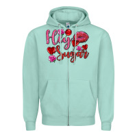 Seafoam hey sugar with lips and candies olivia Zipper Hoodie - OliviaCreatesArt
