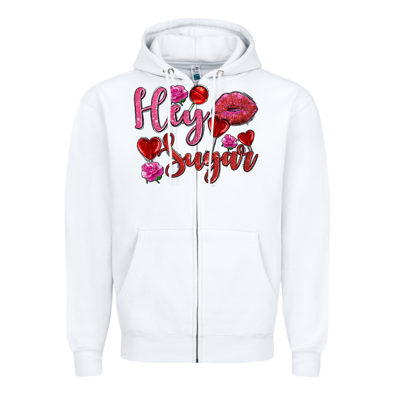 Hey Sugar With Lips And Candies Olivia Zipper Hoodie by OliviaCreatesArt | Teevron