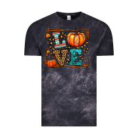Cloud Black Fall Autumn Leopard Love Pumpkin Vintage Tee - LillyAllenDesigns