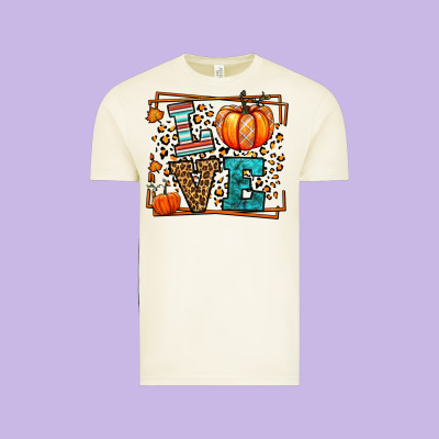 Fall Autumn Leopard Love Pumpkin Vintage Tee Designed By Lillyallendesigns