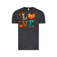 Vintage Black Fall Autumn Leopard Love Pumpkin Vintage Tee - LillyAllenDesigns