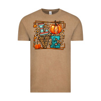 Vintage Coffee Fall Autumn Leopard Love Pumpkin Vintage Tee - LillyAllenDesigns