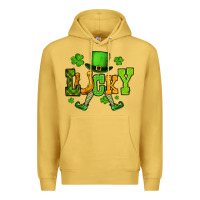 Antique Gold St. Patrick's lucky leprechaun Premium Hoodie - OliviaCreatesArt