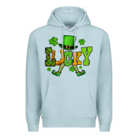 Blue Mist St. Patrick's lucky leprechaun Premium Hoodie - OliviaCreatesArt