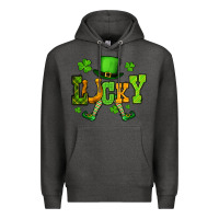 Charcoal Heather St. Patrick's lucky leprechaun Premium Hoodie - OliviaCreatesArt