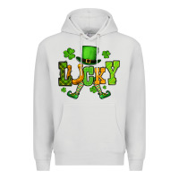 Dove Grey St. Patrick's lucky leprechaun Premium Hoodie - OliviaCreatesArt