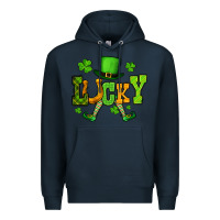Navy St. Patrick's lucky leprechaun Premium Hoodie - OliviaCreatesArt