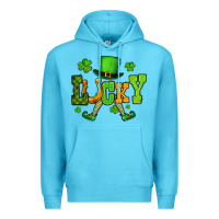Ocean Blue St. Patrick's lucky leprechaun Premium Hoodie - OliviaCreatesArt