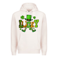Pale Pink St. Patrick's lucky leprechaun Premium Hoodie - OliviaCreatesArt