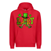 Red St. Patrick's lucky leprechaun Premium Hoodie - OliviaCreatesArt
