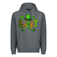 Rock St. Patrick's lucky leprechaun Premium Hoodie - OliviaCreatesArt