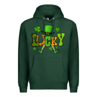 Sports Green St. Patrick's lucky leprechaun Premium Hoodie - OliviaCreatesArt