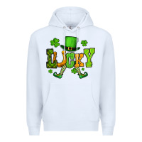 White St. Patrick's lucky leprechaun Premium Hoodie - OliviaCreatesArt