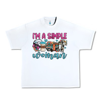 White i'm a simple woman Urban Heavy Tee - JahusDesignShop