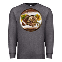 Charcoal Heather american football round earrings Premium Sweatshirt - BundleAndBundleShop