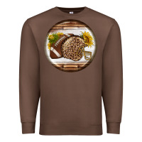 Chestnut american football round earrings Premium Sweatshirt - BundleAndBundleShop