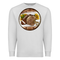 Dove Grey american football round earrings Premium Sweatshirt - BundleAndBundleShop