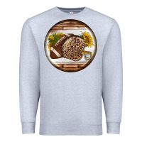 Heather Grey american football round earrings Premium Sweatshirt - BundleAndBundleShop