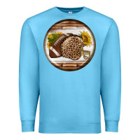 Ocean Blue american football round earrings Premium Sweatshirt - BundleAndBundleShop