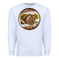 White american football round earrings Premium Sweatshirt - BundleAndBundleShop